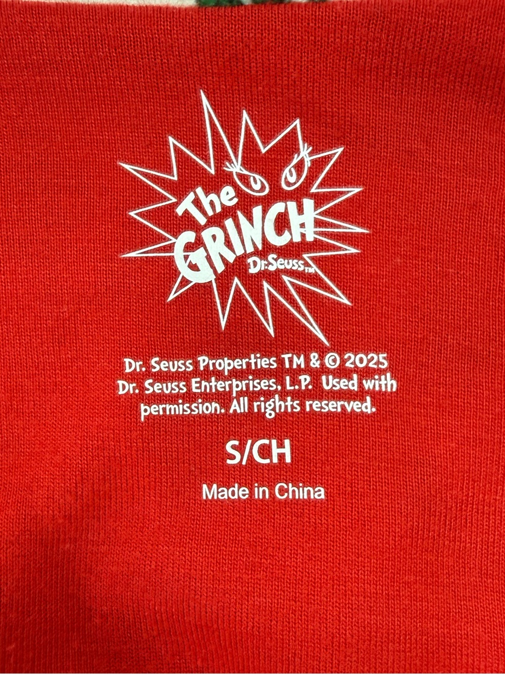 The Grinch Dr. Seuss | Pajama Set Christmas Holiday Sleepwear 2 Pc | Small - Picture 6 of 16